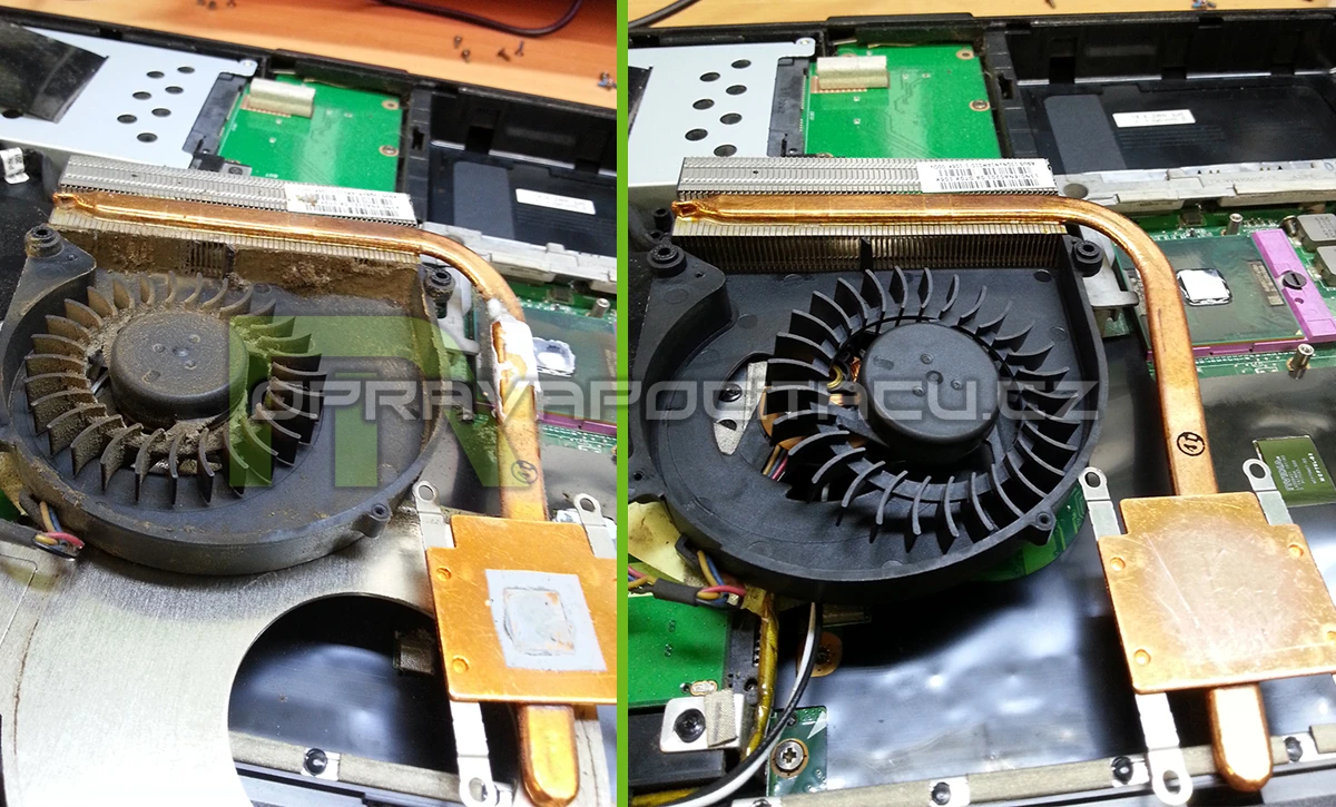Čištění notebooku ASUS K50IJ od prachu