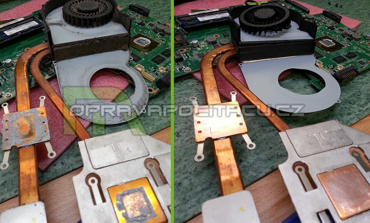 Čištění notebooku ASUS N53SN od prachu