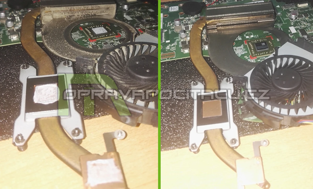Vyčištění notebooku HP 255 G2 od prachu a přepastování