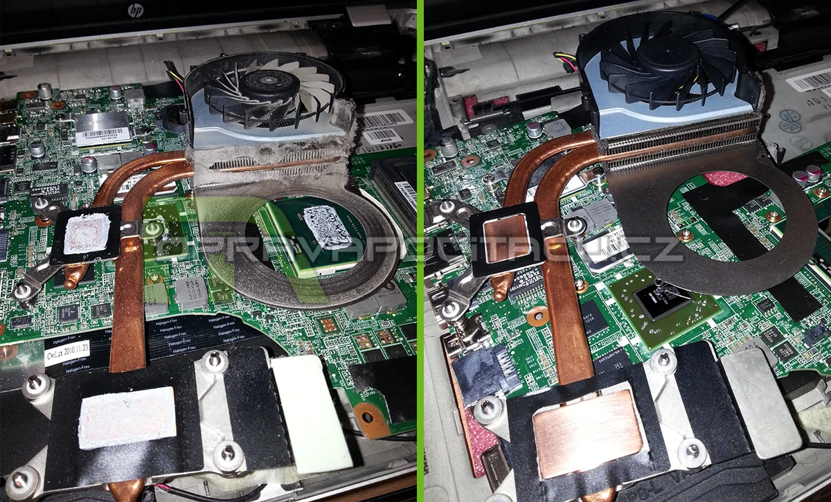 Prachové vyčištění notebooku HP ENVY 17-2001eg