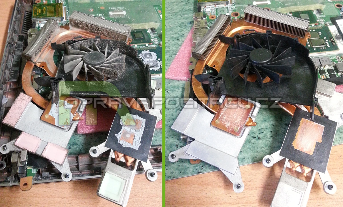Prachové vyčištění notebooku HP Pavilion DV7 3160ec