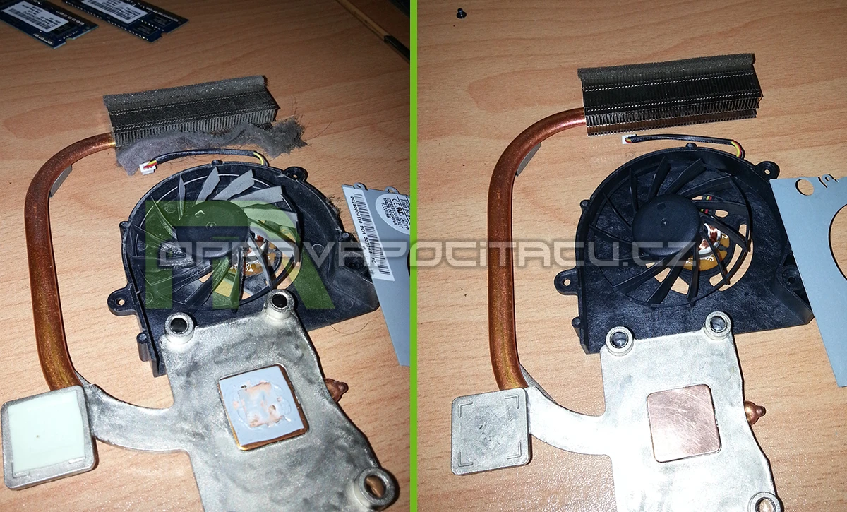 Prachové vyčištění a přepastování notebooku Lenovo G550-20023
