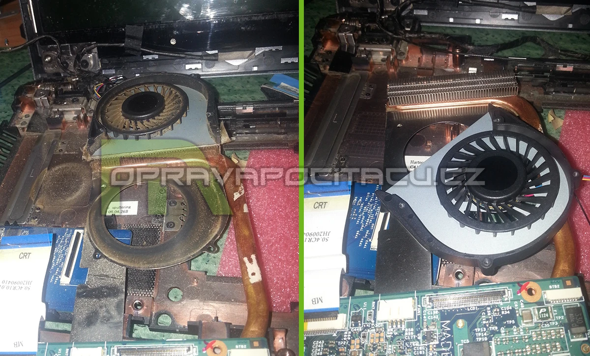 Prachové vyčištění notebooku ACER Aspire 5810T