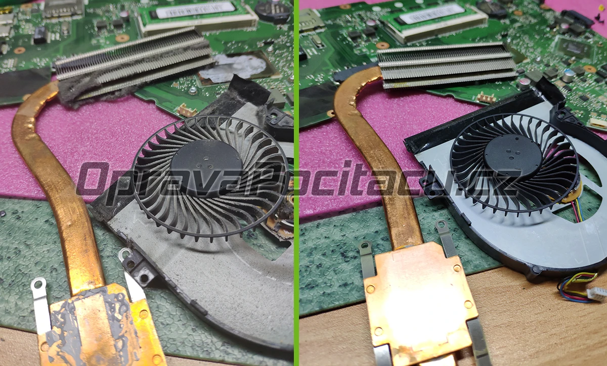 Vyčištění chlazení notebooku ASUS X550L od prachu, nečistot + přepastování