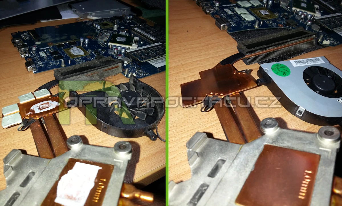 Čištění notebooku Acer Aspire 7750G od prachu a přepastování