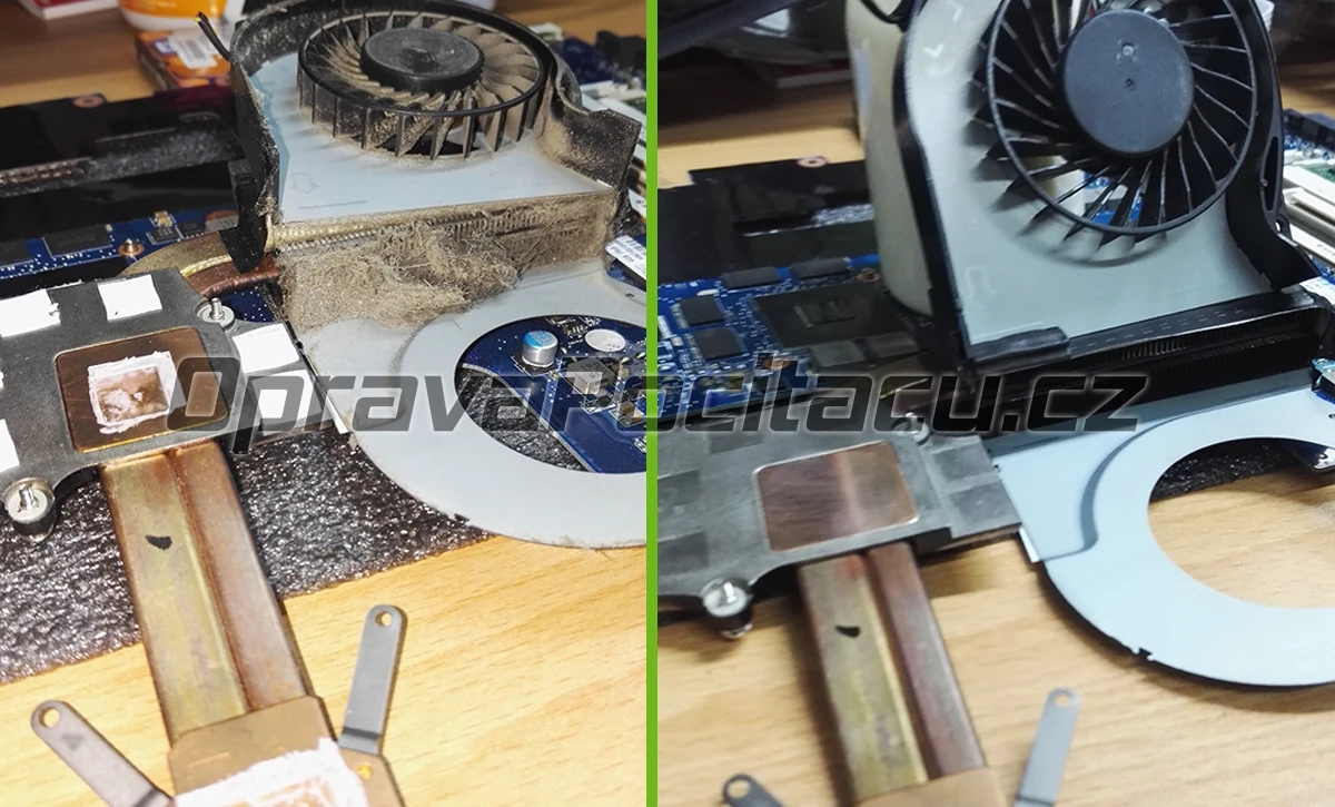 Vyčištění notebooku Acer Aspire V3 771G od prachu a přepastování