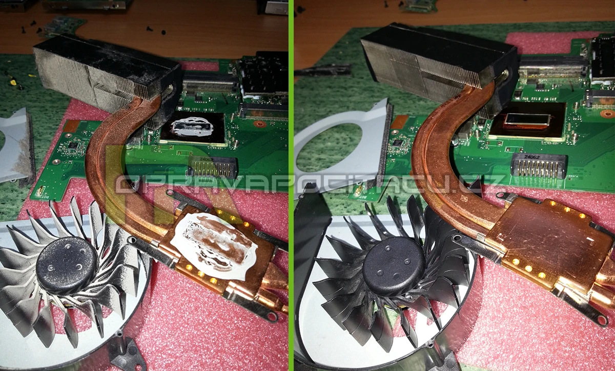 Vyčištění notebooku Asus Rog G750JZ od prachu a přepastování