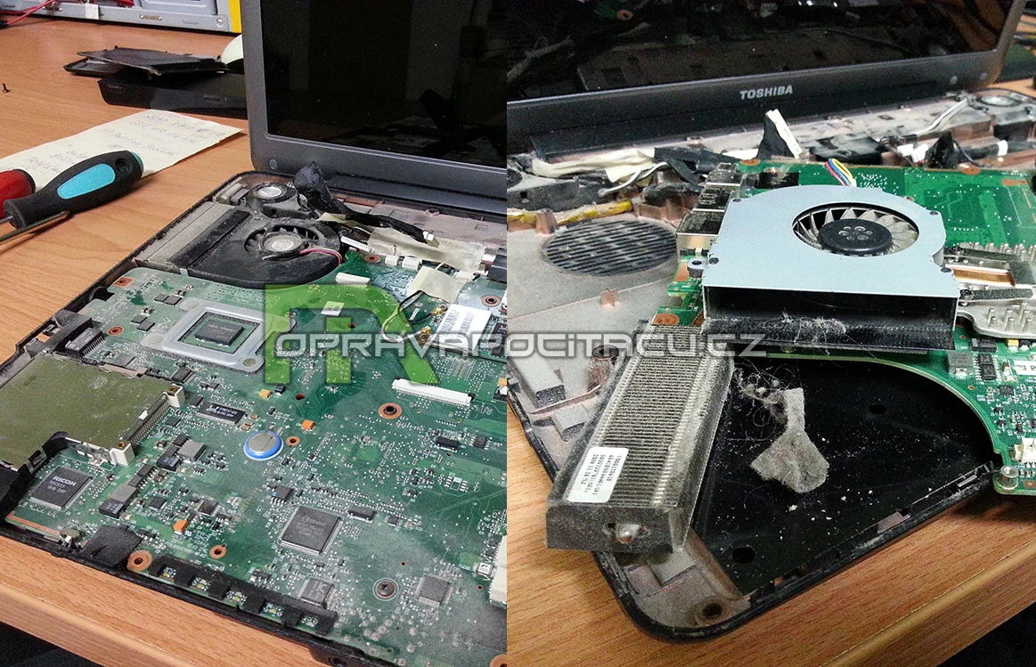 Kompletní vyčištění a přepastování notebooku TOSHIBA A300
