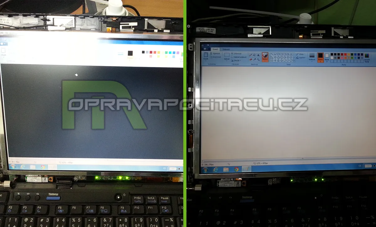Vyčištění politého displeje / monitoru notebooku Lenovo x200 type 7459-JB5 #4