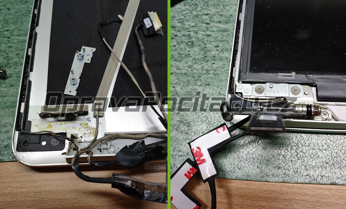 Výměna LVDS a vypálených kabelů u notebooku HP ENVY 17-r104nc