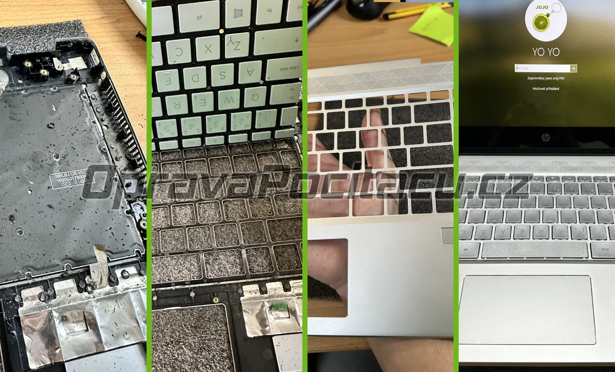 Výměna klávesnice u notebooku HP Pavilion x360 14-dh0013nc